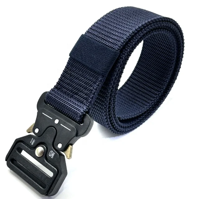3.8CM Colorful Nylon Durable Lightweight Web Tactical Belt With Quick Release Buckle without magnetic