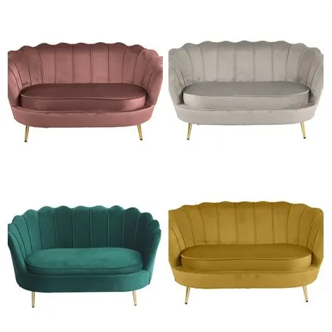 SKY factory price wholesale 1 2 3 seater leisure sofa chair velvet gold leg accent chair living room sofa