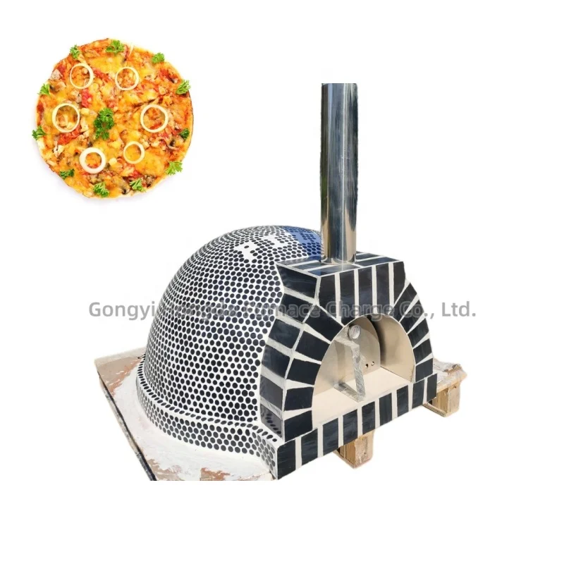 chineses brick outdoor portable stone pizza clay oven portable wood fire pizza clay stone wooden oven