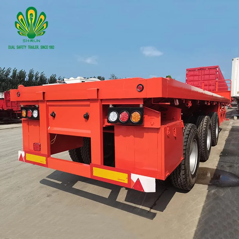 40 ft 3 axles tri axle superlink container dolly flatbed semi trailer