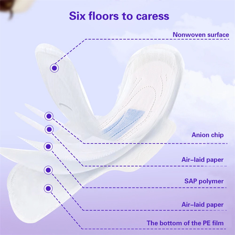 OEM Feminine Hygiene Products Disposable Cotton Menstrual Panty Female Sanitary Napkin