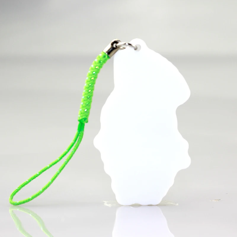 NO MOQ printed transparent shiny glitter clear acrylic custom keychain with anime