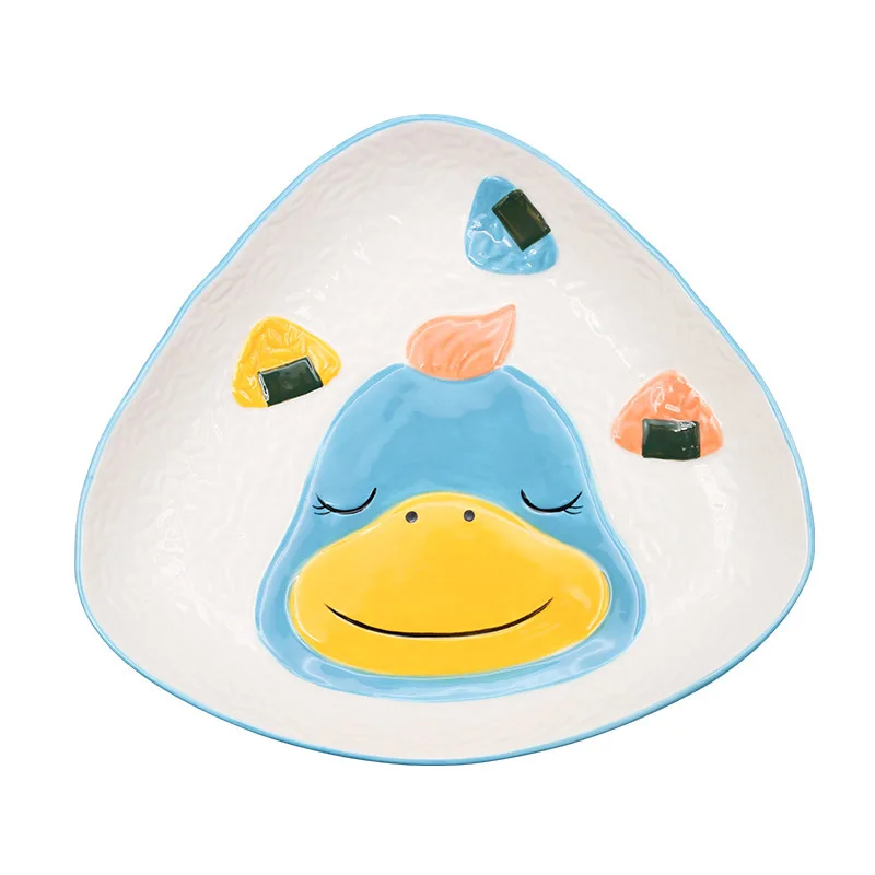 Популярный мультяшный керамический набор посуды детская миска для риса индивидуальная домашняя тарелка завтрака блюдо духовка посуда