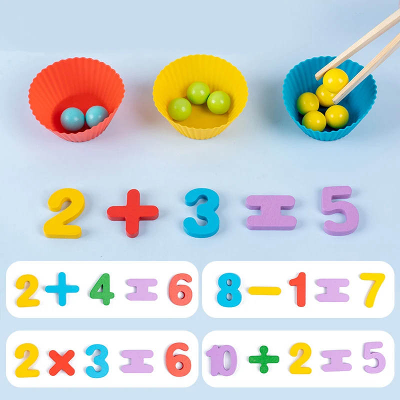 Montessori Math Teaching Aids Pegged Puzzle Board For Toddlers Early Counting Skills Fine Motor Development