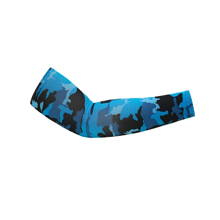 2020 Hot sell summer sun protective Quick Dry Sublimation Camo Compression Ice Silk Cycling Arm Sleeves for Football