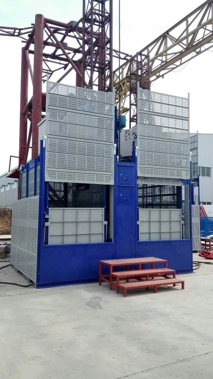 Rack and pinion elevator construction building equipment persons and material construction lifter