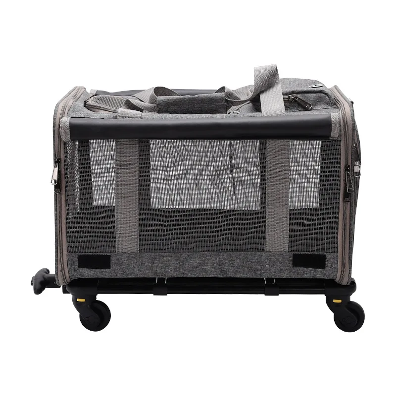 Wholesale Pet carriers and stroller with with 4 wheels and a telescopic handle for dogs cats