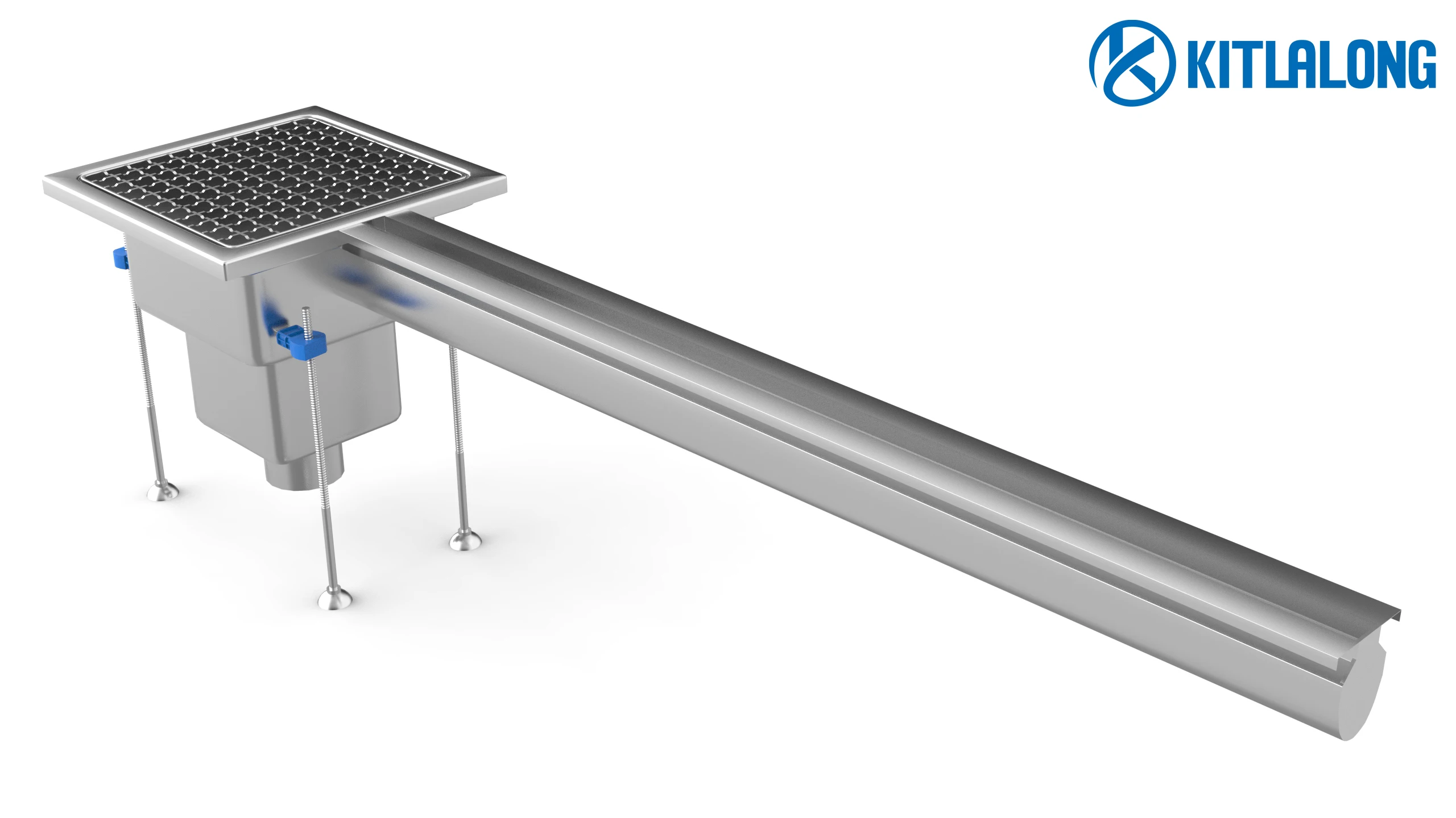 Kitlalona Linear Floor Drain For Commercial Kitchen Stainless Steel Odor Proof Floor Drain