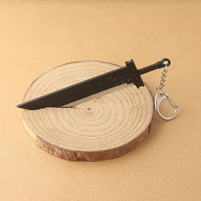 Cloud Strife Buster Sword Keychain Game Final Fantasy Remake Zack Fair Weapon Sword Keychain