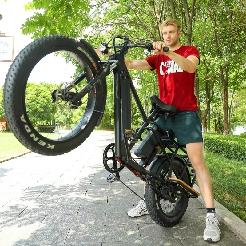 Cheap Electric Bicycle 45Km/H Electric City Bike High Quality 7 Speed Electric Fat Tire Bike Dual Motor Cargo Bike