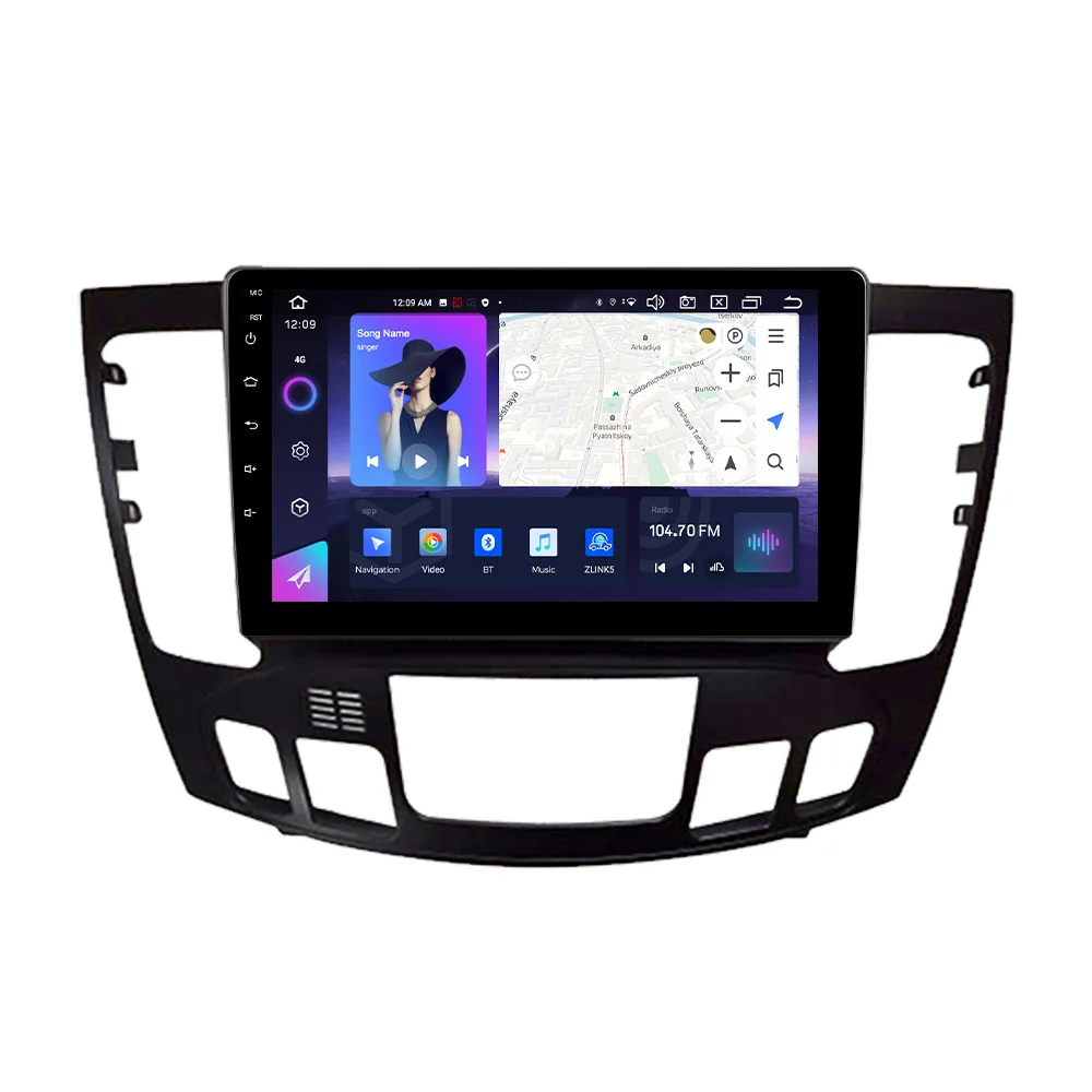 NaviFly NF QLED screen Android 13 8 core car display screen For Hyundai Sonata NF 2009 with split screen