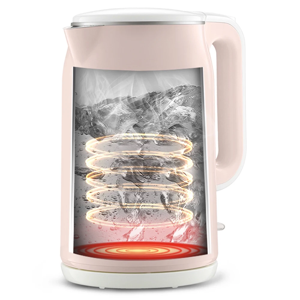 Factory Stainless Steel Easy Smart Double-layer 1.7L Electric Kettle