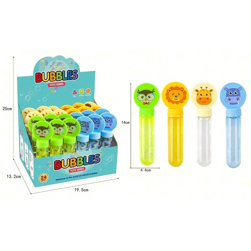 welook wholesale custom logo party favor 24pcs pack bubble stick summer blowing toys outdoor mini bubble wand
