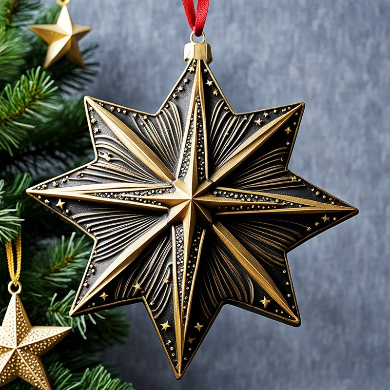 Custom crafts resin Christmas tree Star of Bethlehem ornament hanging ornaments handmade home decoration Christmas pendant