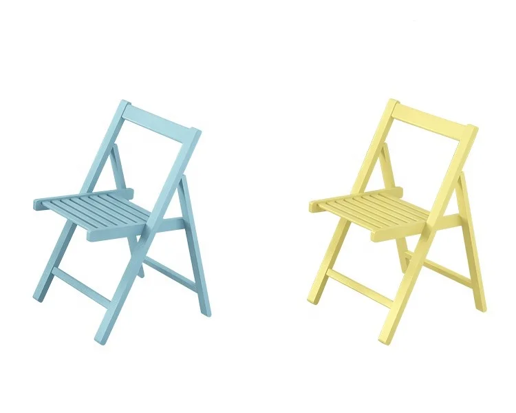  Modern folding wooden chair and table