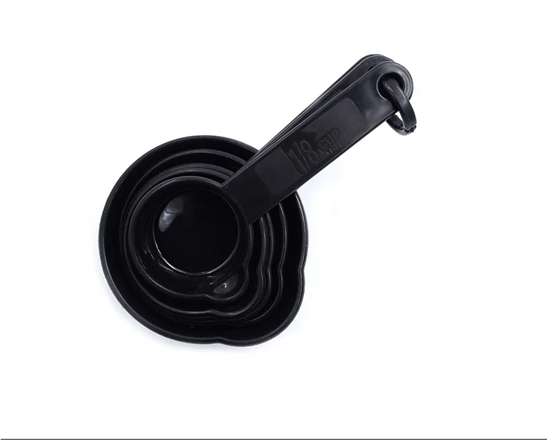 Digital adjustable 110g 30 ml novelty mini heart shaped plastic powder silicone kitchen coffee measuring spoon cup set