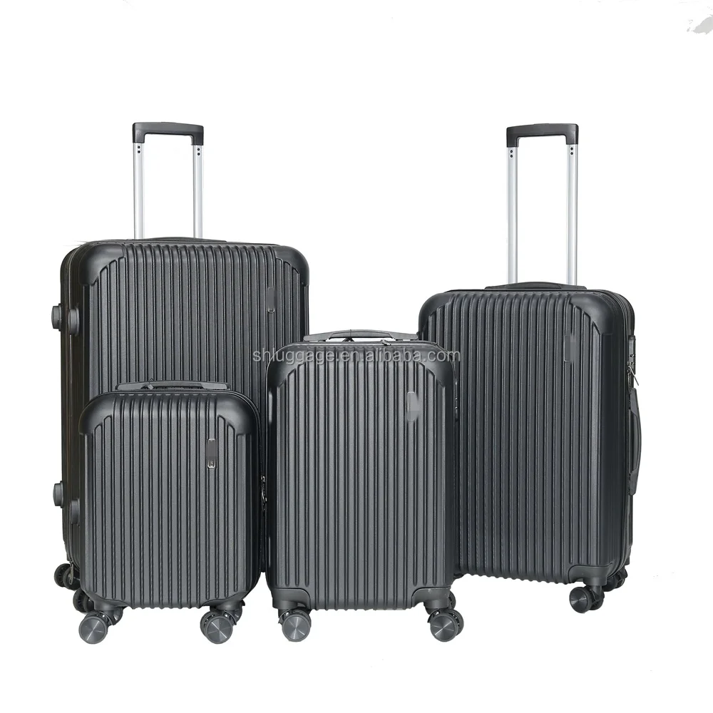 BSCI Hot sale simple design travel ABS bayer trolley carry-on suitcases travelling bags luggage sets 3pcs