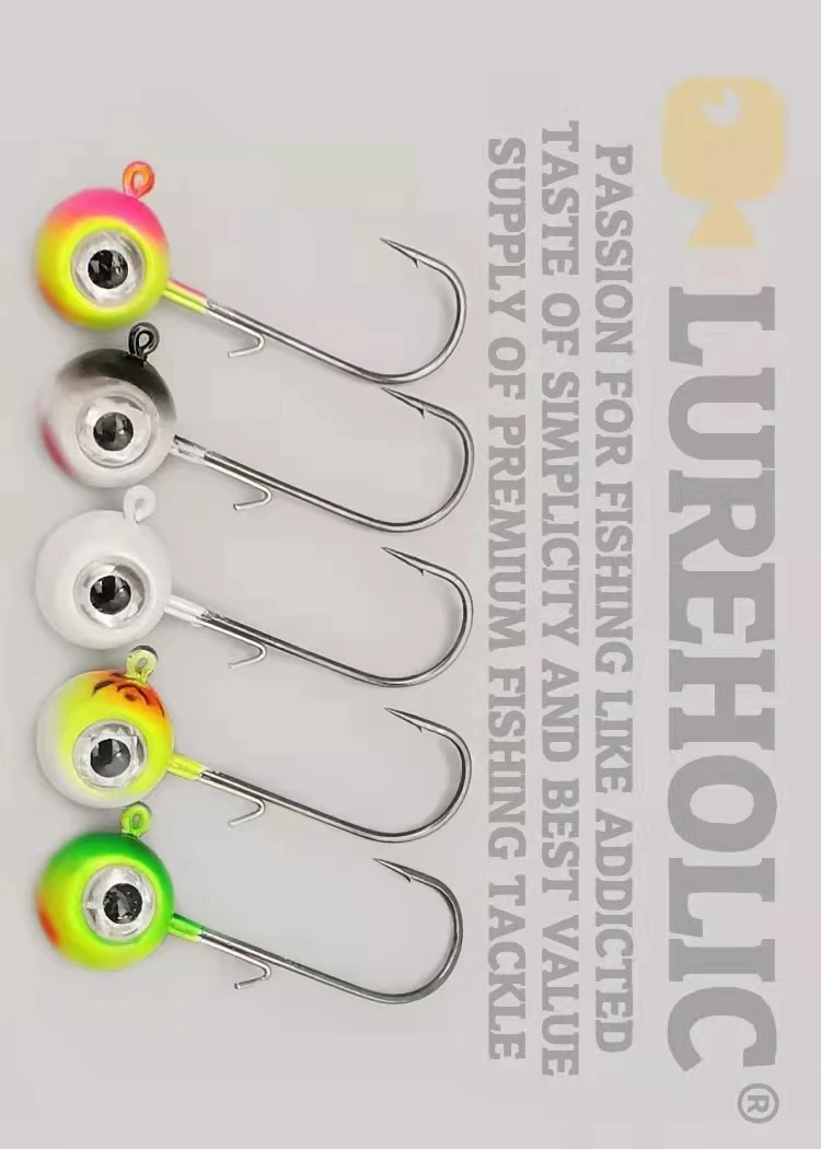 Jig Head Hook 1.8G~10G Large Eye Lead Mustad Hook Jig Lure Hard Baits Fishing Soft Worm Head Fishing Tackle