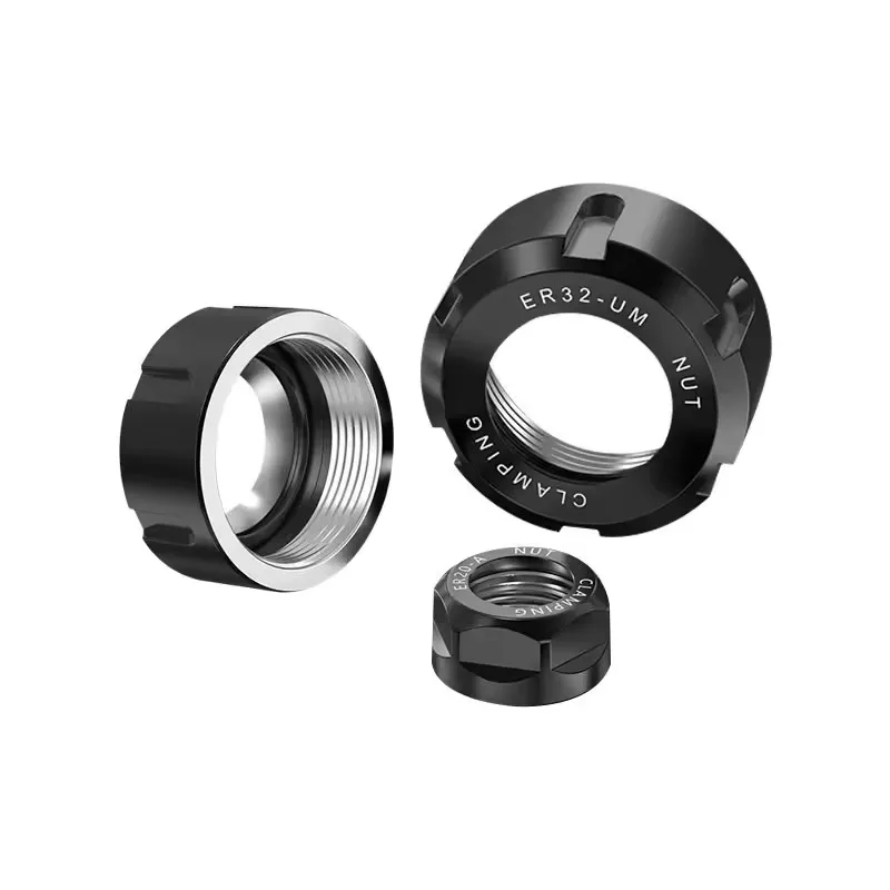 40crmn/42CrMO zinc plated CNC Machine Tool Accessories ER Collet Chuck with ER Nuts Clamping ER Nuts