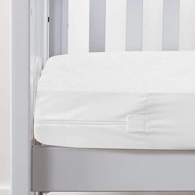 Ultra Soft Cotton Terry Surface Single Bed 6-Side Waterproof Baby Crib Mattress Encasement Protector