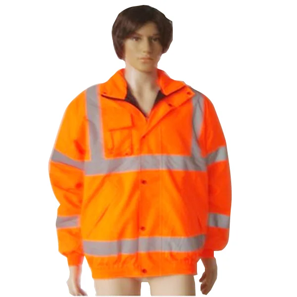 Warm 300D oxford construction site reflective jacket with PU coating