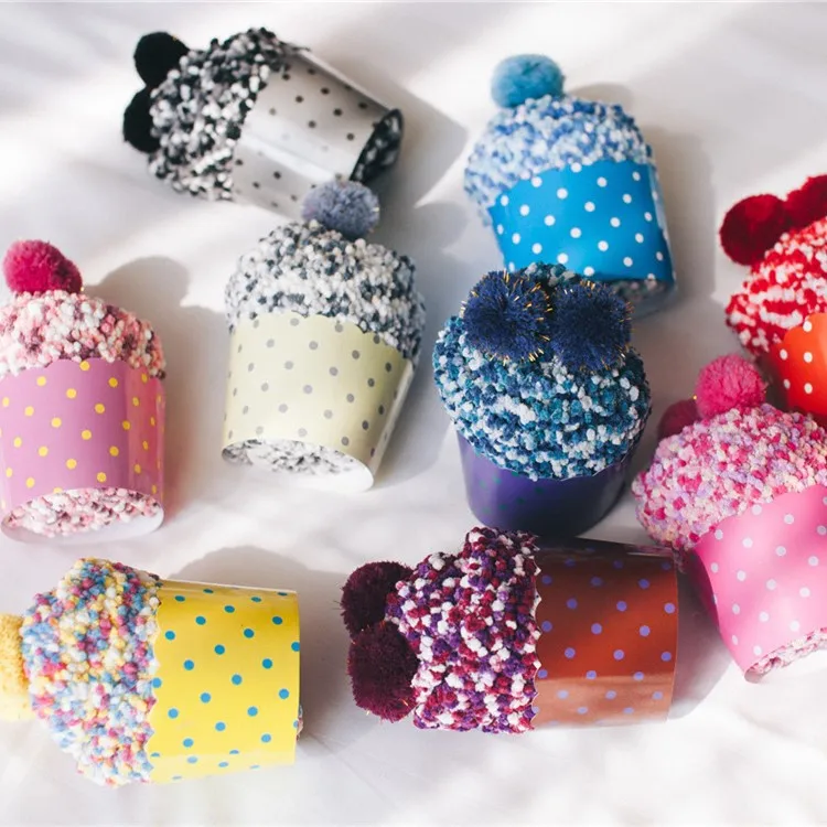 
Women Gift Cup Cake Socks Cute Warm Cozy Fluffy Soft Solid Color Socks Set Winter Comfy Socks 