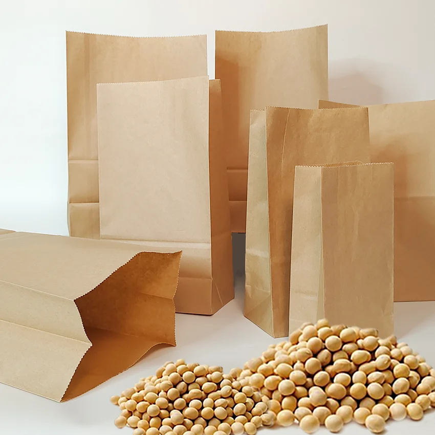 Brown 3kg No Handle  Burger Underwear Food Parcel Packaging Paper Bags For Bakery