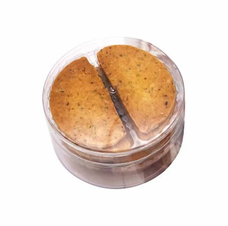 Wholesale plastic transparent food storage clear round  container for Biscuits cookie cake desserts packaging