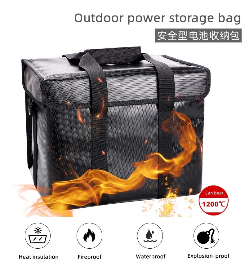 New 100% fireproof waterproof outdoor power storage bag Safety Battery storage bag in stock