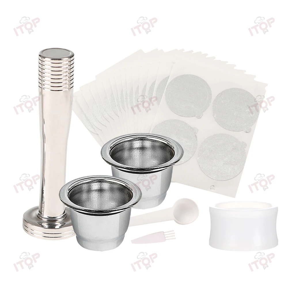 2 Pod 1 Tamper Set Manufacturer Custom Cocina Cafe Accesorios Reusable for Dolce Gusto Reutilizables Coffee Capsules