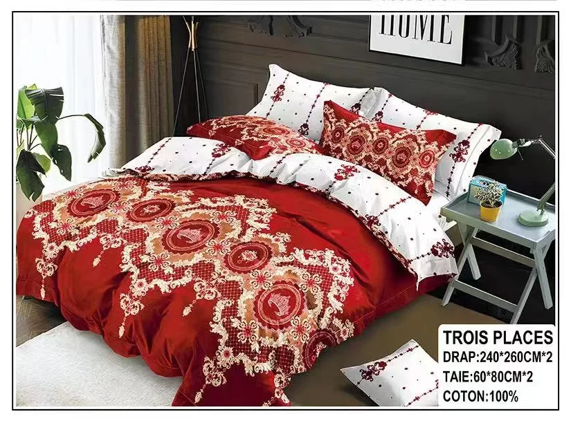 Hot Selling Two Sheets and Two Pillowcases  100% cotton bed sheet set 2 place and 3 Places Sheet Sets