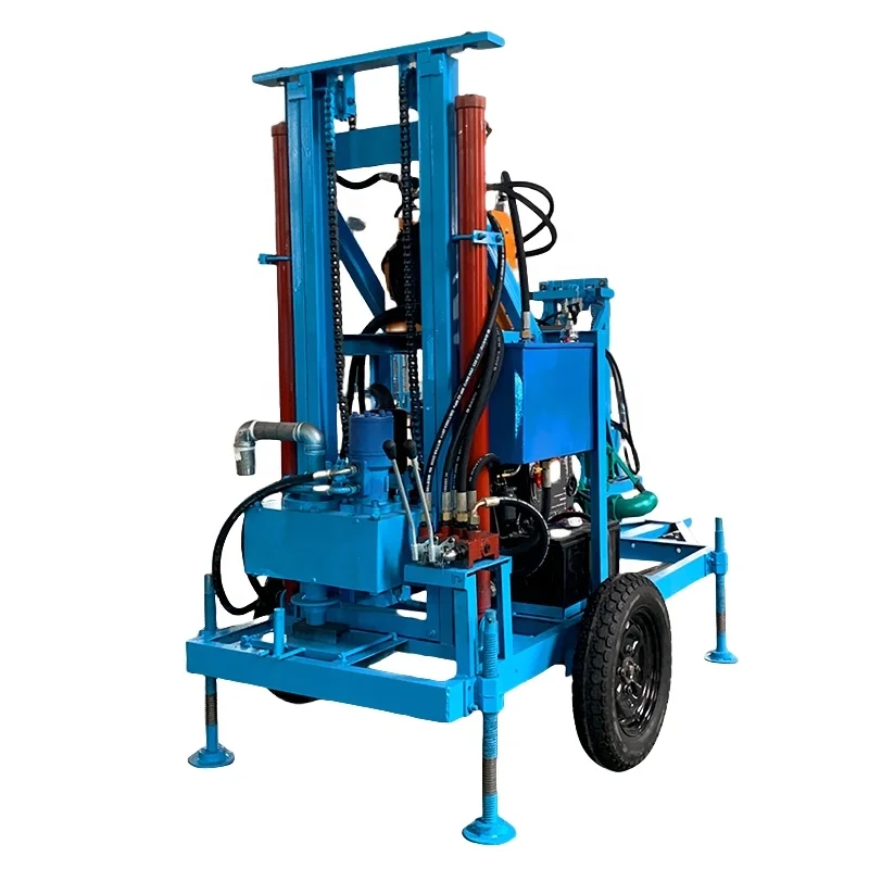 22 HP Hydraulic Water Well Drilling Rig Portable 180 Meter Multifunctional Household Machinery