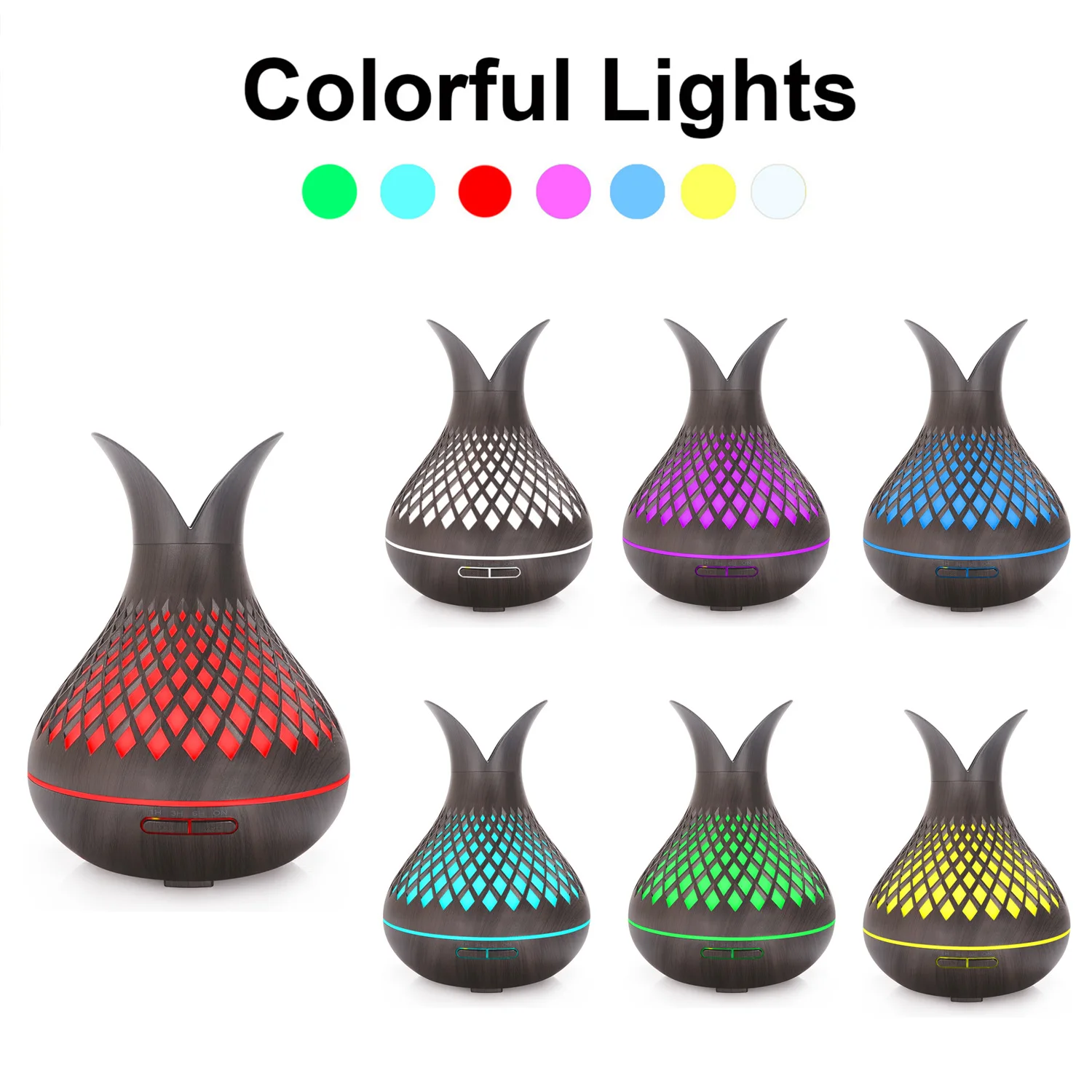 300ml Humidifier Led Light And Aroma Diffuser Atomizer Air Essential Oil Ultrasonic Air Humidifier