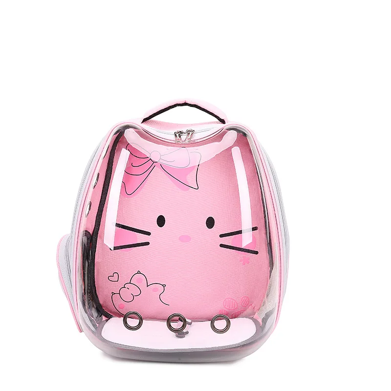 2021 Wholesale transparent space bag fashional pvc pet carrier backpack capsule pet bag
