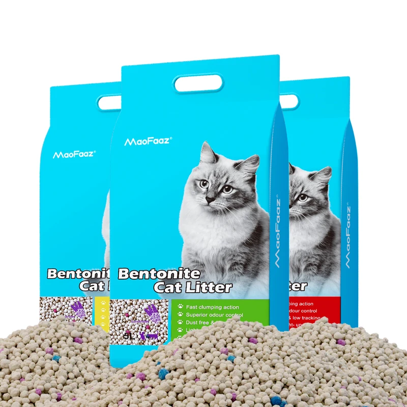 Wholesale Cheapest Dust Free Strong Clumping Sodium Clay Cat Litter Easy Clean Premium Apple Scent Bentonite Cat Sand