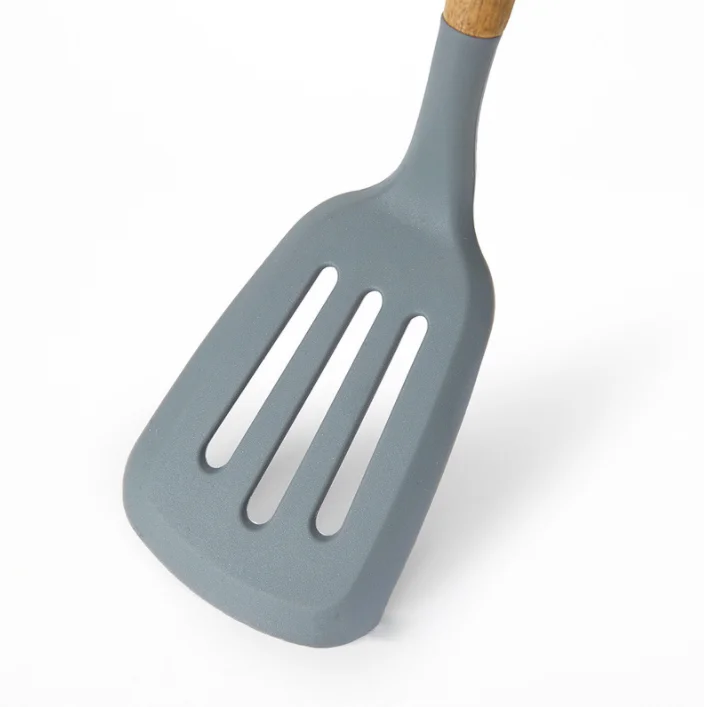 Zanhome Factory Price 4 Piece Kitchenware wood handle compact Silicone Convenient Wholesale Kitchen Cooking tools set