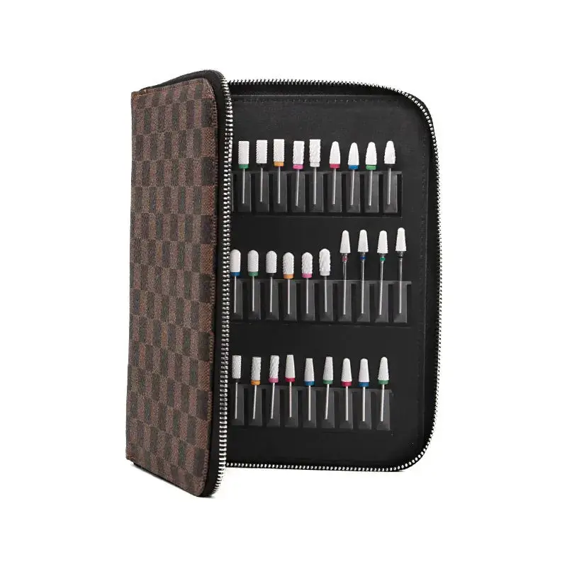 Professional   Portable multi nail drill bits  set  for  woman removes gel nail diamond drill sleeve