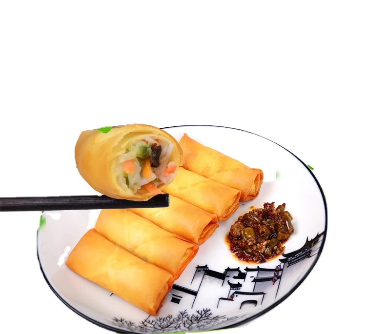 Vegetable stuffing spring rolls fried quick-frozen semi-finished products add cabbage carrots and other vegetables