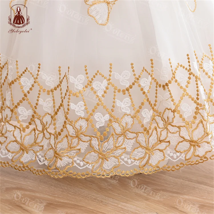 Yoliyolei 2023 Pink Elegant Skirt Sleeveless Fashion Formal Dress Bead Collar Girls Tiered Heart Textured Dresses