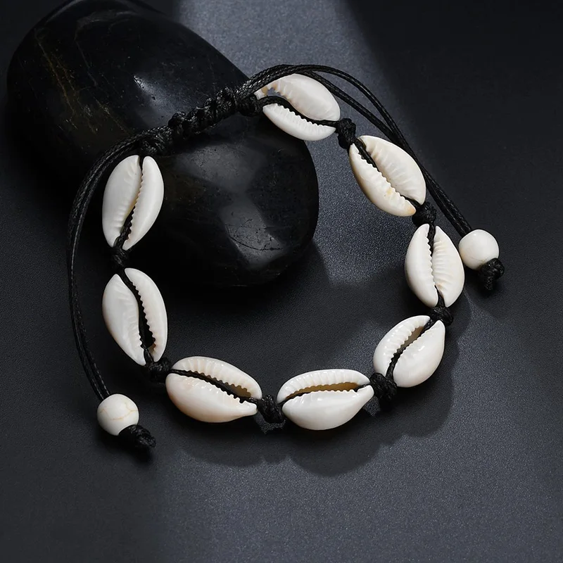 Wholesale Fashion Jewelry Adjustable Bangle Girls Women Hawaii Shell Cowrie Bracelet