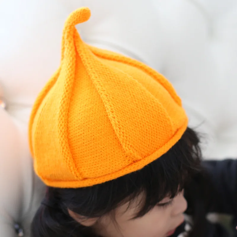 New Style infant baby knitted Wool Hat Boys and Girls Autumn Windmill Pointed Hat