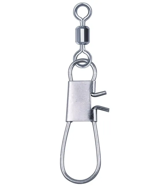 YONGMIAO Stainless steel rolling swivel with snap fishing rolling swivels