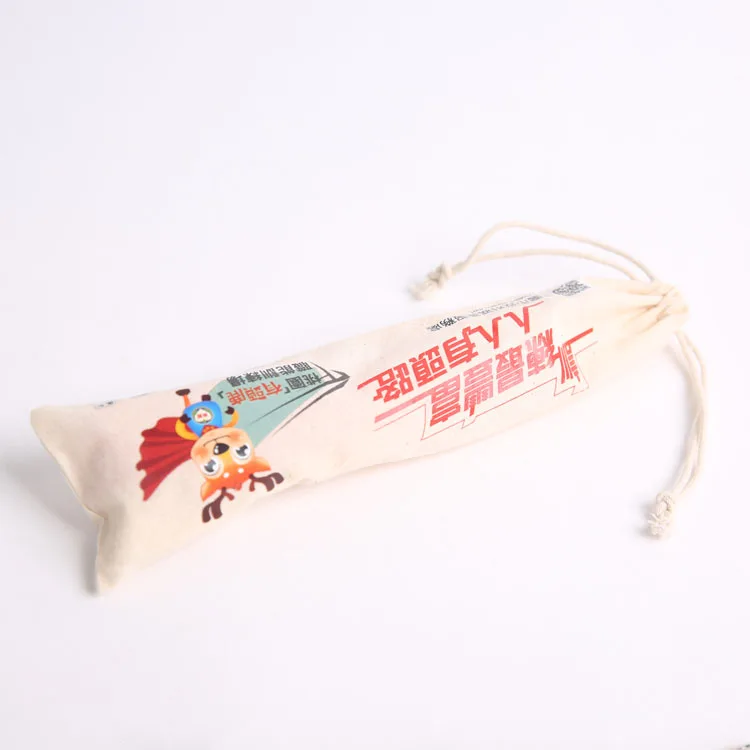 Eco Friendly Reusable Package for Stainless Steel Straws and Brushes Set Chopsticks drawstring Bag