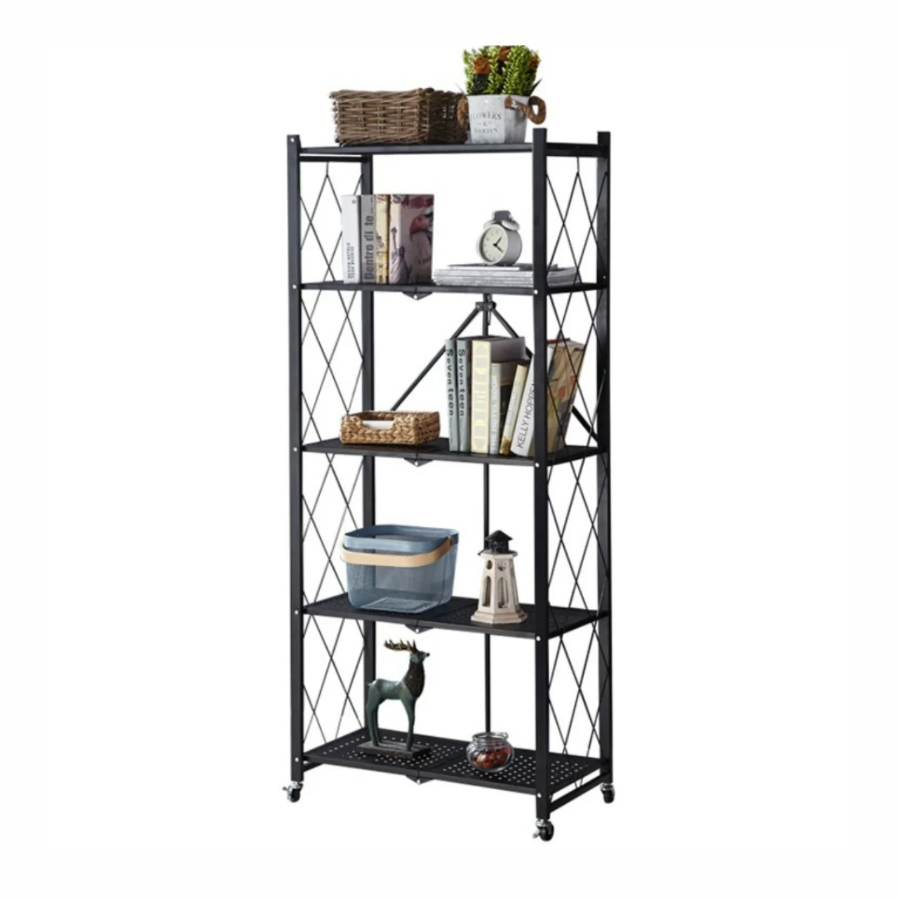 Home Usage Multifunctional Rotating Kitchen Cabinet Shelf 3 layer metal bathroom toilet towel storage rack, vegetable cart