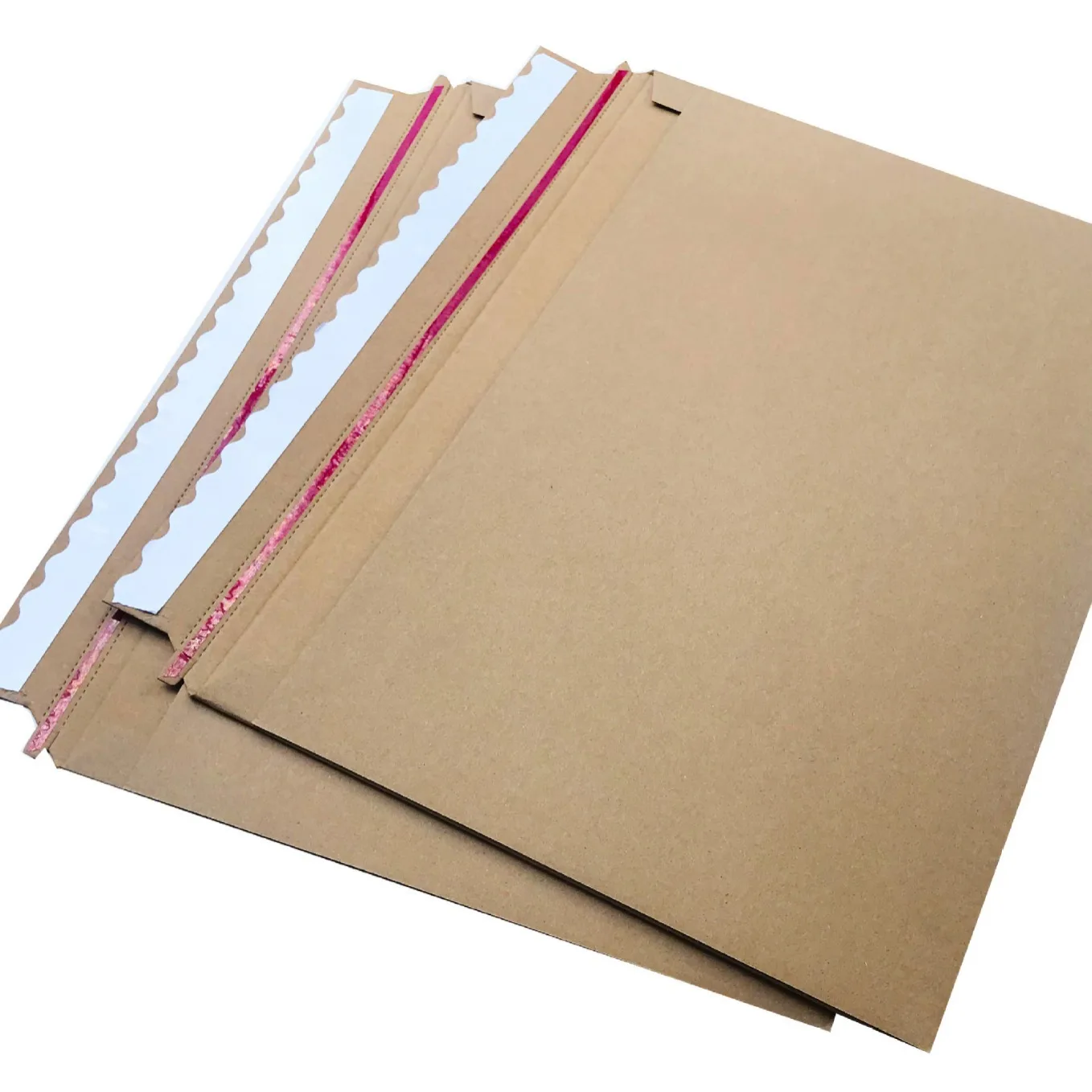 cheap price self tear strip zipper kraft paper A4 document packaging mailer shipping A6 zipper envelope bag
