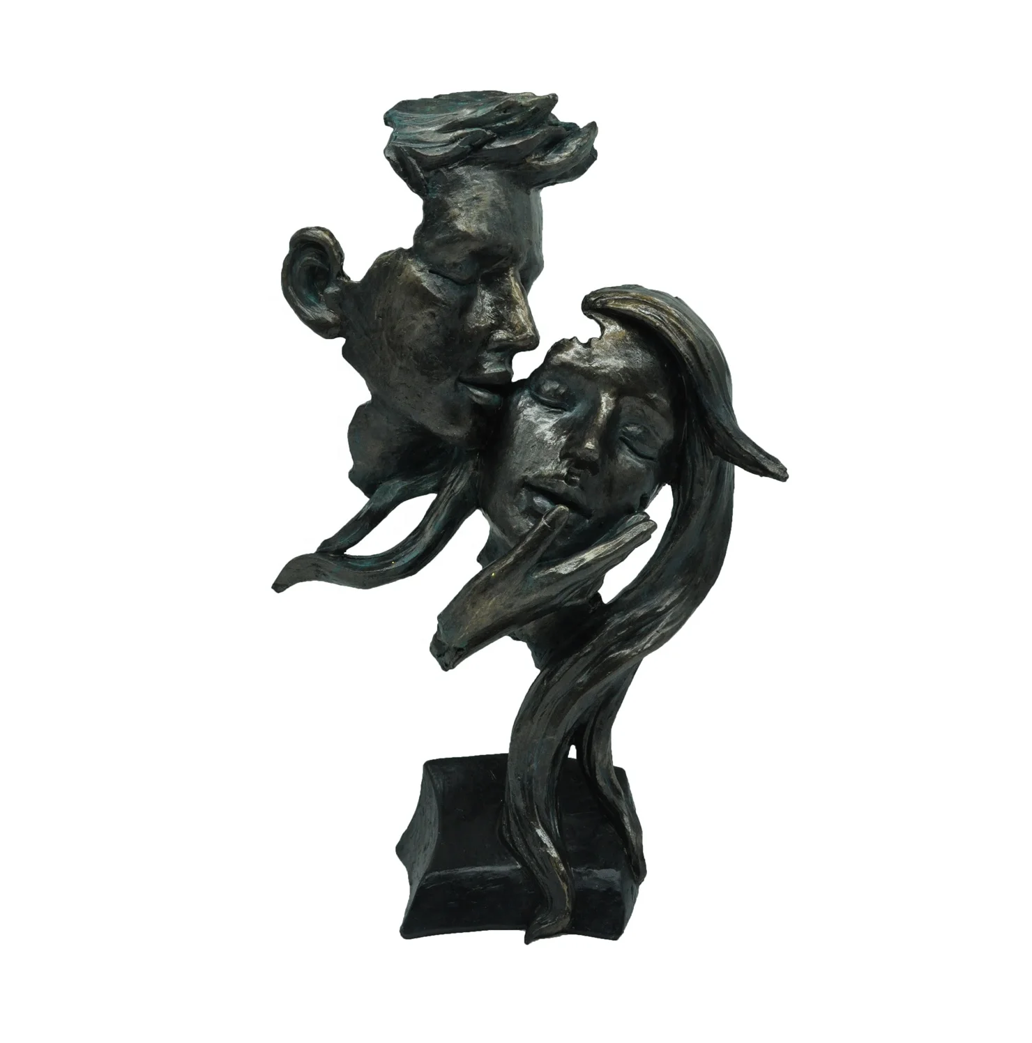 Fashion Polyresin abstract art lover sculpture kissing mold carft for home Decoration