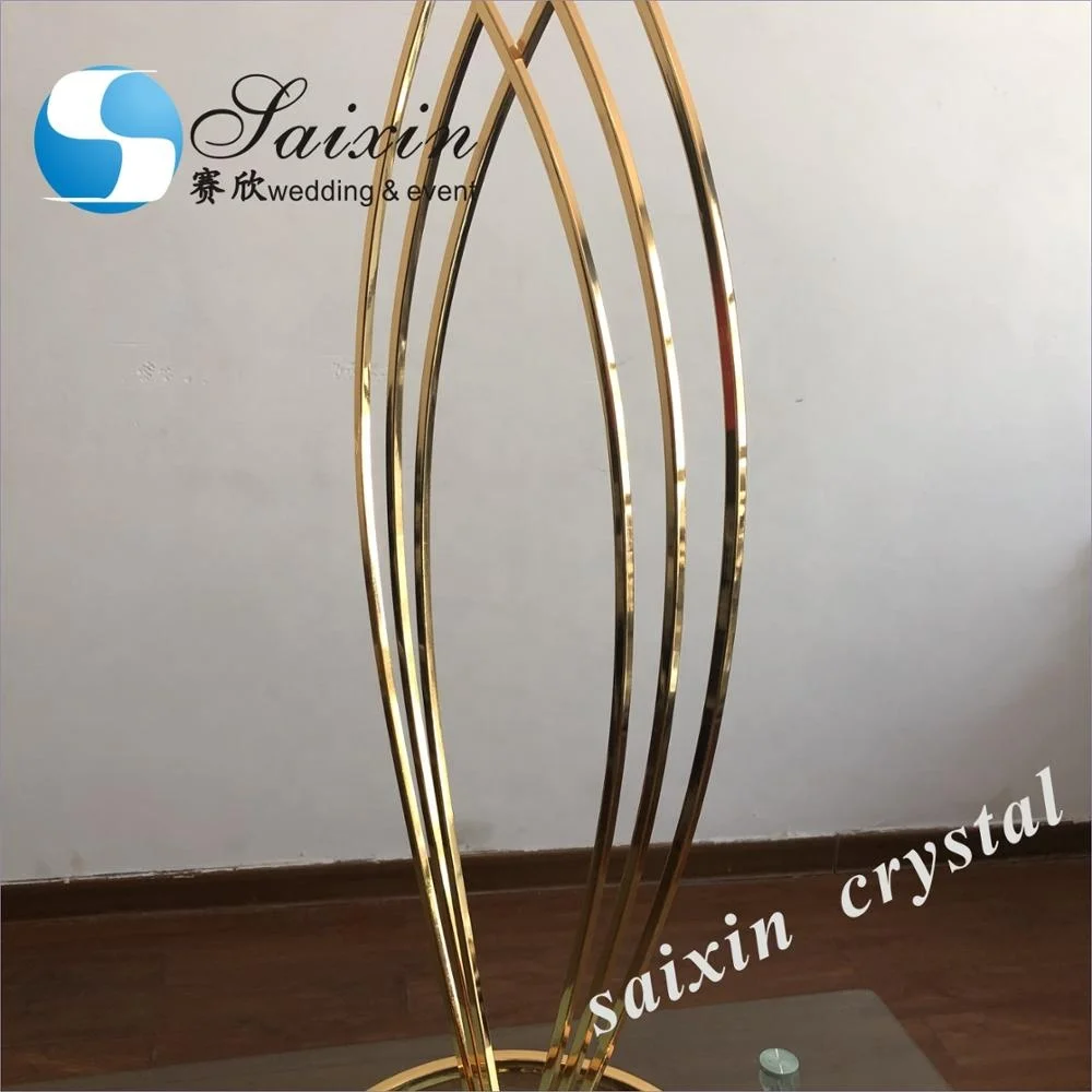 Новое поступление, Золотой металлический крест для свадебного стола, Цветочная стойка, центральные части