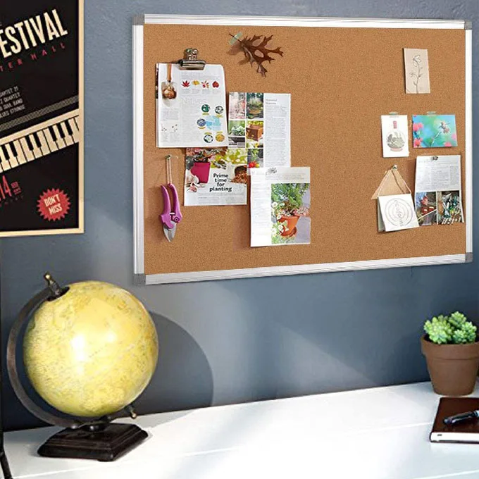 Support Customized Size Simple Assembly Pin Cork Board Sheets Bulletin Board