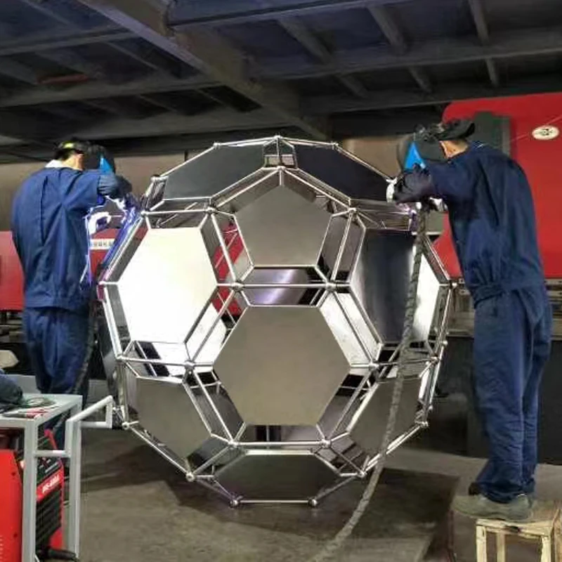 custom modern art sheet metal sculpture inox steel sheet metal fabrication