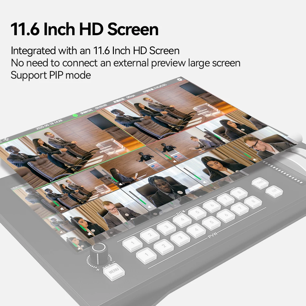 HD screen camera live stream broadcast switcher HDMI mixer 8 channels streaming video vmix